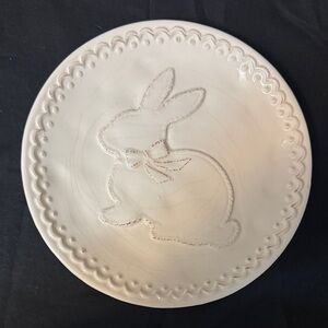Cream Ceramic Bunny Plate
